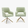 thumbnail image 1 of WestinTrends Mid-Century Modern Wide Boucle Swivel Accent Arm Chair (Set of 2), Desert Sage, 1 of 11
