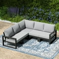 thumbnail image 1 of WestinTrends Montara 5-Piece Outdoor Patio Corner Sectional Sofa Conversation Set, Gray/Light Gray, 1 of 15