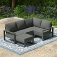 thumbnail image 1 of WestinTrends Montara 5-piece Outdoor Sectional Modular Patio Furniture Sofa Set, Gray/Gray, 1 of 15