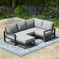 thumbnail image 1 of WestinTrends Montara 5-piece Outdoor Sectional Modular Patio Furniture Sofa Set, Gray/Light Gray, 1 of 15