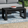 thumbnail image 1 of WestinTrends Montara Modern Outdoor HDPE Rectangle Patio Coffee Table, Black, 1 of 16