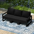thumbnail image 1 of WestinTrends Montara Outdoor HDPE All-Weather Modern Deep Seating Patio Sofa with Waterproof Cushions, Black/Black, 1 of 15