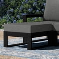 thumbnail image 1 of WestinTrends Montara Outdoor HDPE Patio Ottoman with Waterproof Olefin Cushions, Black/Gray, 1 of 15