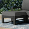 thumbnail image 1 of WestinTrends Montara Outdoor HDPE Patio Ottoman with Waterproof Olefin Cushions, Gray/Gray, 1 of 15