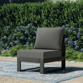 thumbnail image 1 of WestinTrends Montara Outdoor HDPE Sectional Armless Chair with Water-Proof Patio Cushions, Gray/Gray, 1 of 15