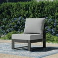 thumbnail image 1 of WestinTrends Montara Outdoor HDPE Sectional Armless Chair with Water-Proof Patio Cushions, Gray/Light Gray, 1 of 15