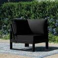 thumbnail image 1 of WestinTrends Montara Outdoor HDPE Sectional Corner Sofa Seat with Water-Proof Cushions, Black/Black, 1 of 15