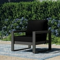 thumbnail image 1 of WestinTrends Montara Outdoor Modern HDPE Patio Club Chair with Waterproof Deep Seat Cushions, Gray/Black, 1 of 15