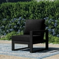 thumbnail image 1 of WestinTrends Montara Outdoor Patio HDPE Right Arm Facing Sectional Corner Chair with Patio Cushions, Black/Black, 1 of 15