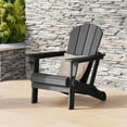 thumbnail image 1 of WestinTrends Nantucket Outdoor Patio HDPE Resin Adirondack Chair With Cup Holder and Phone Holder, Black, 1 of 16
