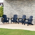 thumbnail image 1 of WestinTrends Nantucket Outdoor Patio HDPE Resin Folding Adirondack Chairs With Cup Holder and Phone Holder (Set of Four), Navy Blue, 1 of 16