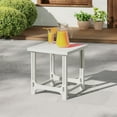 thumbnail image 1 of WestinTrends Outdoor 18" HDPE Square Adirondack Patio Side Table, White, 1 of 16