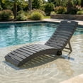 thumbnail image 1 of WestinTrends Outdoor HDPE In-Pool Patio Chaise Lounge Chair With Wheels, Gray, 1 of 13
