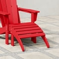 thumbnail image 1 of WestinTrends Malibu Outdoor Adirondack Ottoman – All-Weather Poly Lumber Folding Footrest for Patio Porch, Red, 1 of 13