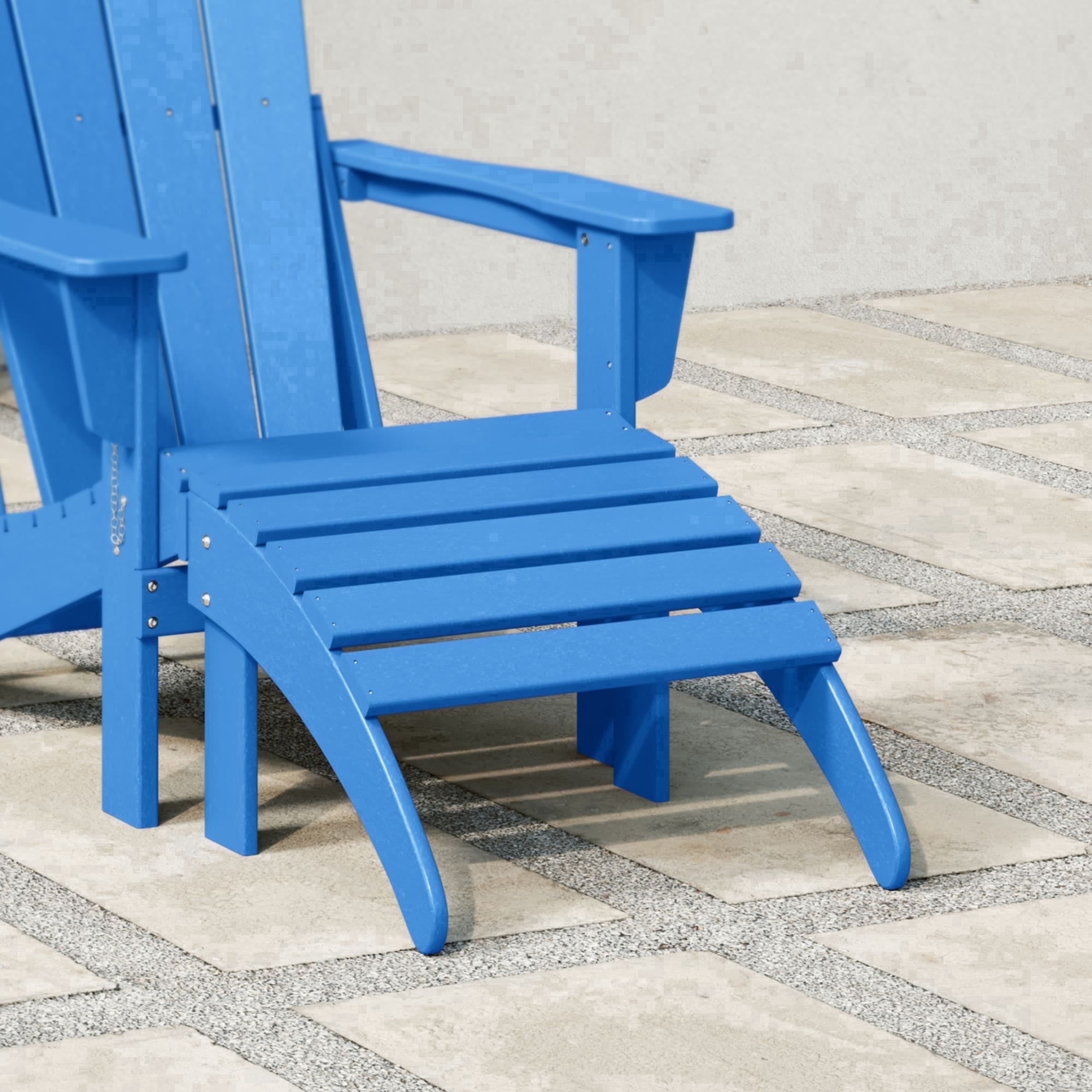Patiño Resty Westintrends Outdoor Adirondack Foot Rest, Folding HDPE Patio Foot ...