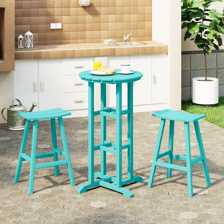 WestinTrends Outdoor Patio Bar Height Table and Bar Stool 3-Piece - Main Image