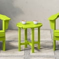 thumbnail image 1 of WestinTrends Malibu Outdoor Side Table – All-Weather Poly Lumber Adirondack Round Patio End Table, Lime, 1 of 12
