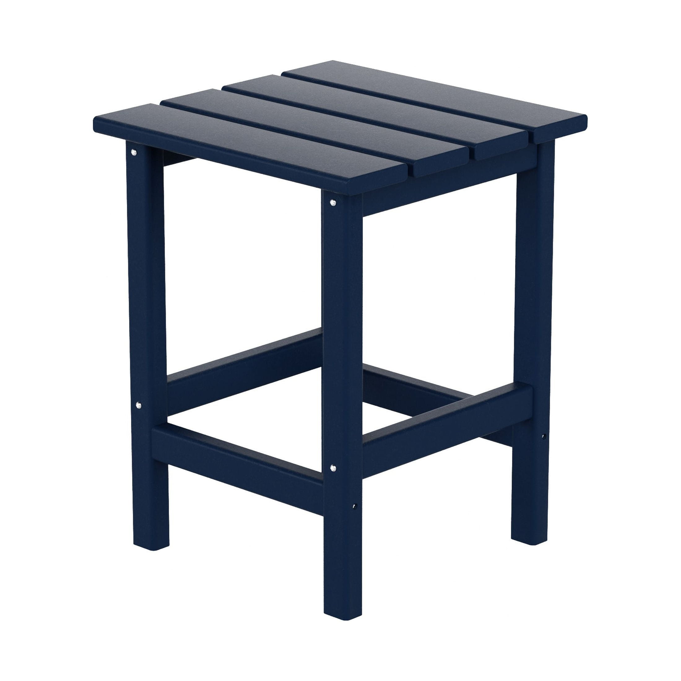 WestinTrends White Poly Lumber Adirondack End Table - 14x14x18.3", Weather Resistant, For Indoor/Outdoor