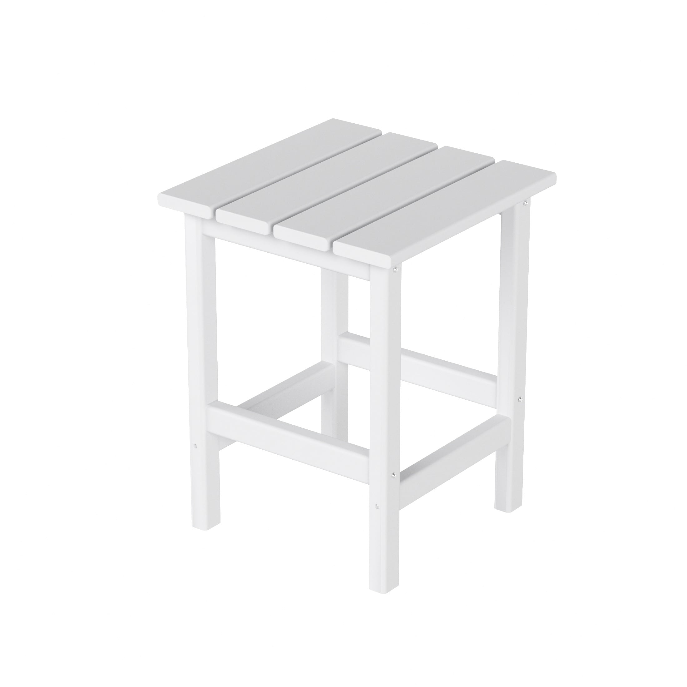 WestinTrends Outdoor White Side Table, All Weather Poly Lumber Adirondack Small Patio Table