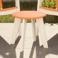 thumbnail image 1 of WestinTrends Pacifica HDPE Plastic Outdoor Round Adirondack Patio Side Table, White/Orange, 1 of 9
