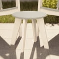 thumbnail image 1 of WestinTrends Pacifica HDPE Plastic Outdoor Round Adirondack Patio Side Table, White/Sand, 1 of 9