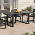 thumbnail image 1 of WestinTrends Paloma 68" Outdoor HDPE Modern Rectangular Patio Dining Table With Umbrella Hole, Gray, 1 of 10