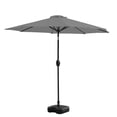 thumbnail image 1 of WestinTrends Paolo 9 Ft Outdoor Umbrella with Base Included, Market Table Umbrella with 18 Inch Fillable Square Base, Gray, 1 of 8