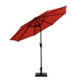 thumbnail image 1 of WestinTrends Paolo 9 Ft Outdoor Umbrella with Base Included, Market Table Umbrella with 64 Pound Solid Square Concrete Base, Red, 1 of 7