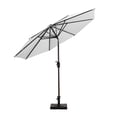 thumbnail image 1 of WestinTrends Paolo 9 Ft Outdoor Umbrella with Base Included, Market Table Umbrella with 64 Pound Solid Square Concrete Base, White, 1 of 7