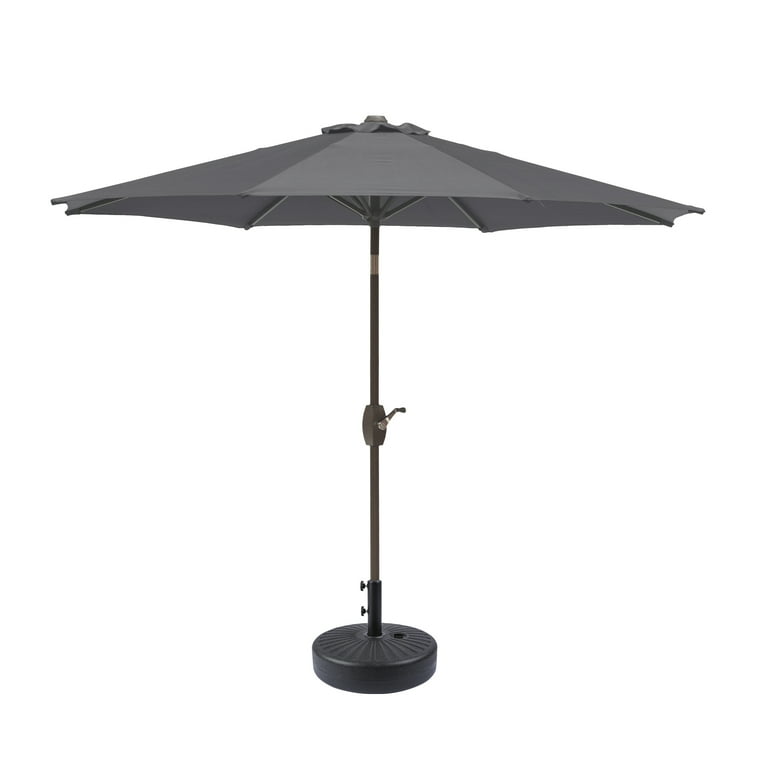 eucalyptus patio umbrella 9' Round Outdoor Umbrella Eucalyptus Tilt Frame