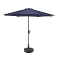 thumbnail image 1 of WestinTrends Paolo 9 Ft Patio Umbrella with Base Included, Market Table Umbrella with 20 Inch Fillable Black Round Base, Navy Blue, 1 of 7