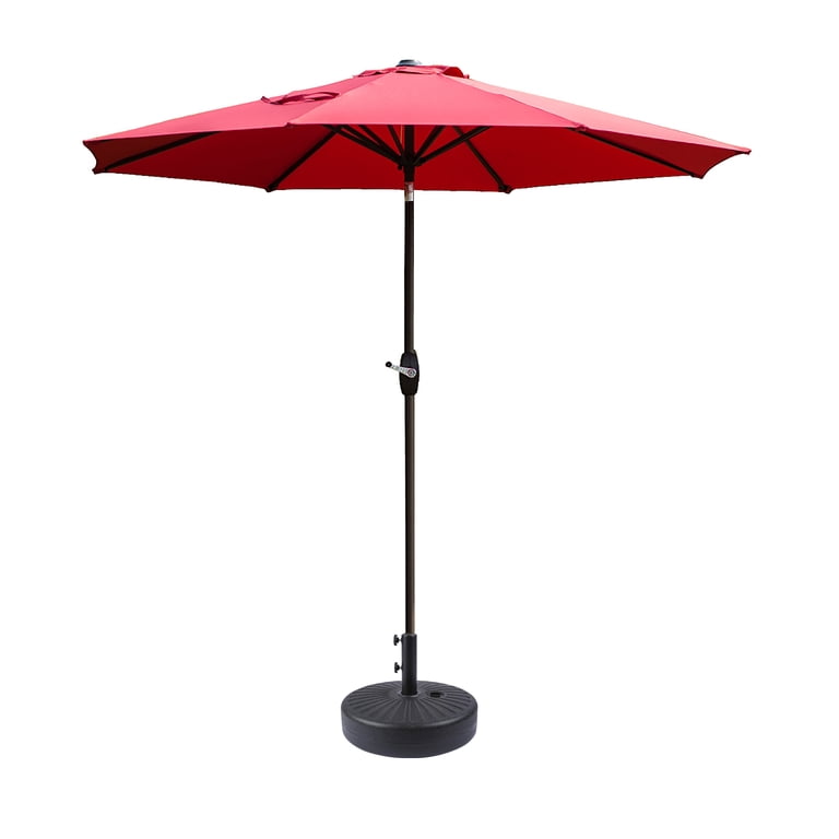 20 ft patio umbrella PHI VILLA 15ft Large Outdoor with Base Included, Tawny The canopy is supported by a strong steel frame and a rust Olilawn 9' x 11.5' Rectangular