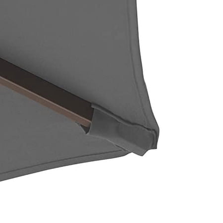 WestinTrends Paolo 9 Ft Patio Umbrella with Base Included, Market Table Umbrella with 20 Inch Fillable Bronze Round Base, Gray