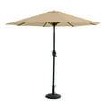 thumbnail image 1 of WestinTrends Paolo 9 Ft Patio Umbrella with Base Included, Market Table Umbrella with with 30 Pound Solid Decorative Round Concrete Base, Beige, 1 of 8