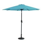 WestinTrends Paolo 9 Ft Patio Umbrella with Base Included, Market Table Umbrella with with 30 Pound Solid Decorative Round Concrete Base, Turquoise
