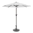 thumbnail image 1 of WestinTrends Paolo 9 Ft Patio Umbrella with Base Included, Market Table Umbrella with with 30 Pound Solid Round Concrete Base, White, 1 of 8