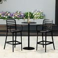 thumbnail image 1 of WestinTrends Playa 2-Person Adjustable Round Bar Table with Stackable Bar Stools Dining Set, Black, 1 of 14