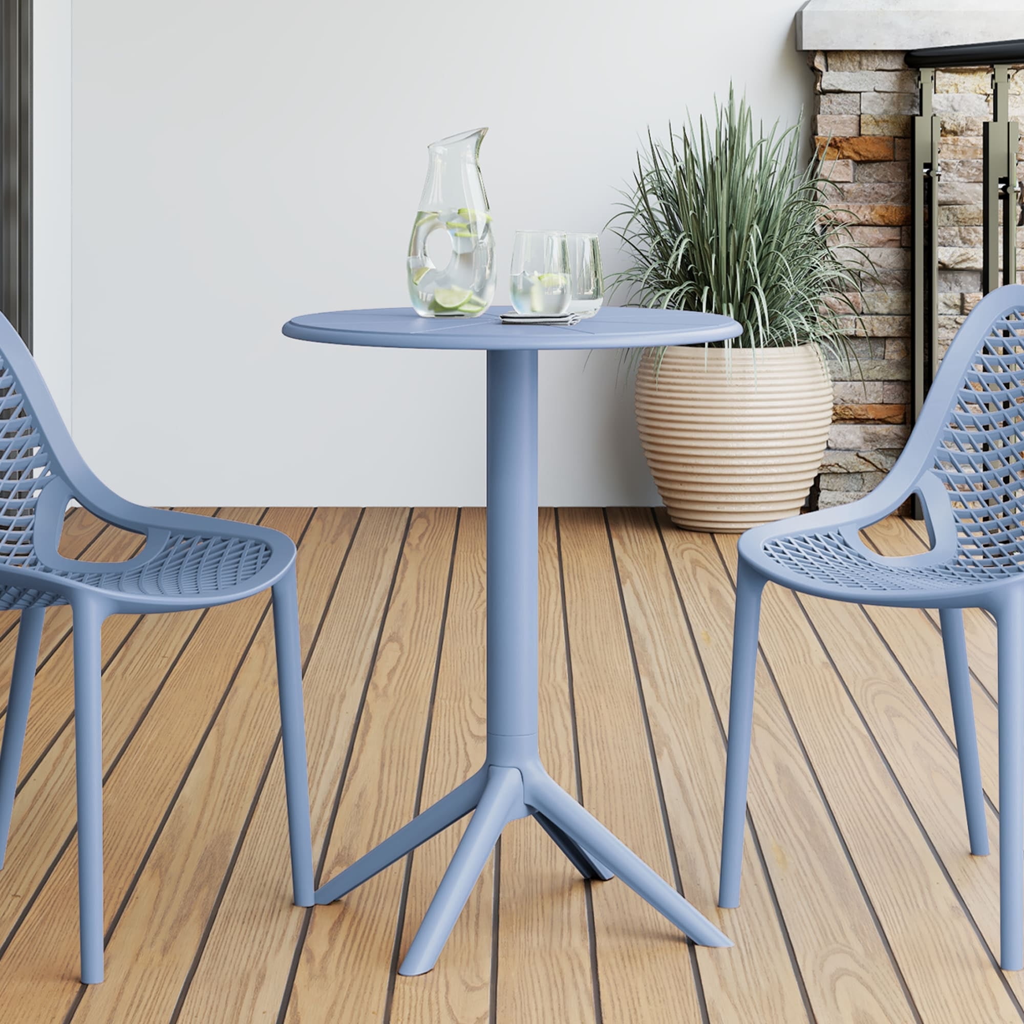 WestinTrends Playa 23 5 Outdoor Polypropylene Resin Round Patio Bistro 