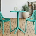 thumbnail image 1 of WestinTrends Playa 23.5" Outdoor Polypropylene Resin Round Patio Bistro Dining Table for 2, Turquoise, 1 of 6