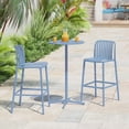 thumbnail image 1 of WestinTrends Playa 29.5" Outdoor Modern Polypropylene Plastic Patio Bar Height Stools (Set of 2), French Blue, 1 of 5