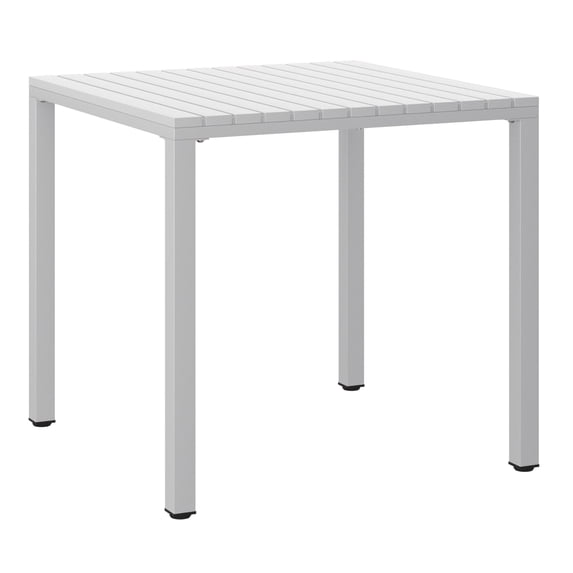 WestinTrends Playa 31.5" Iron Metal Frame Outdoor Square Patio Dining Table, Gray