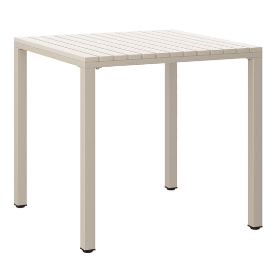 WestinTrends Playa 31.5" Iron Metal Frame Outdoor Square Patio Dining Table, Sand