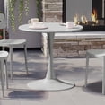 thumbnail image 1 of WestinTrends Playa 31.5" Round Outdoor Indoor Metal Cocktail Dining Table, Gray, 1 of 11