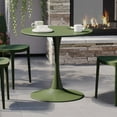 thumbnail image 1 of WestinTrends Playa 31.5" Round Outdoor Indoor Metal Cocktail Dining Table, Olive Green, 1 of 9