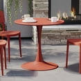 thumbnail image 1 of WestinTrends Playa 31.5" Round Outdoor Indoor Metal Cocktail Dining Table, Red, 1 of 9