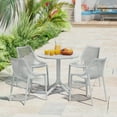 thumbnail image 1 of WestinTrends Playa 31.5" Round Plastic Outdoor Patio Dining Table for 4, Gray, 1 of 13