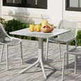 thumbnail image 1 of WestinTrends Playa 31.5" Square Outdoor Plastic Resin Patio Dining Table for 4, Gray, 1 of 12