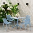 thumbnail image 1 of WestinTrends Playa 31.5" Square Plastic Outdoor Patio Dining Table for 4, Blue, 1 of 6