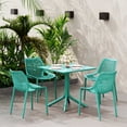 thumbnail image 1 of WestinTrends Playa 31.5" Square Plastic Outdoor Patio Dining Table for 4, Turquoise, 1 of 6