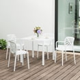 thumbnail image 1 of WestinTrends Playa 5-Piece Outdoor Square Dining Table Patio Set with Stackable Patio Dining Chairs, White, 1 of 16